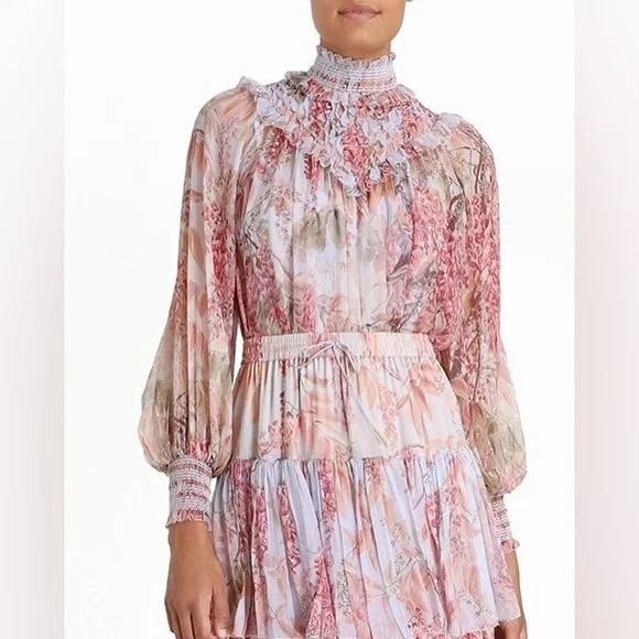 ZIMMERMANN Botanica Smocked Yoke Blouse - Picture 2 of 15